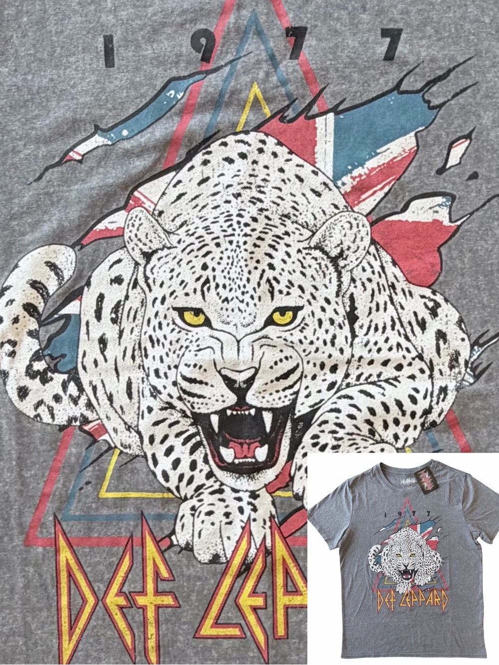 NWT Vintage Inspired Classic 1977 Def Leppard T-Shirt Medium